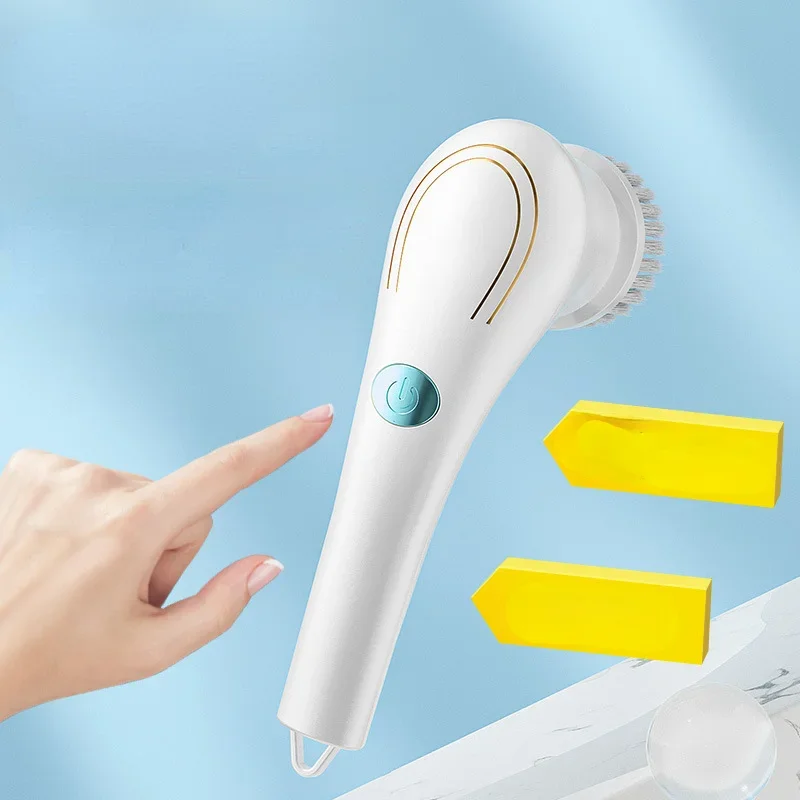 5-in-1Multifunctional Electric Cleaning Brush USB Charging Bathroom Wash Brush Kitchen Cleaning Tool Dishwashing Brush Bathtub