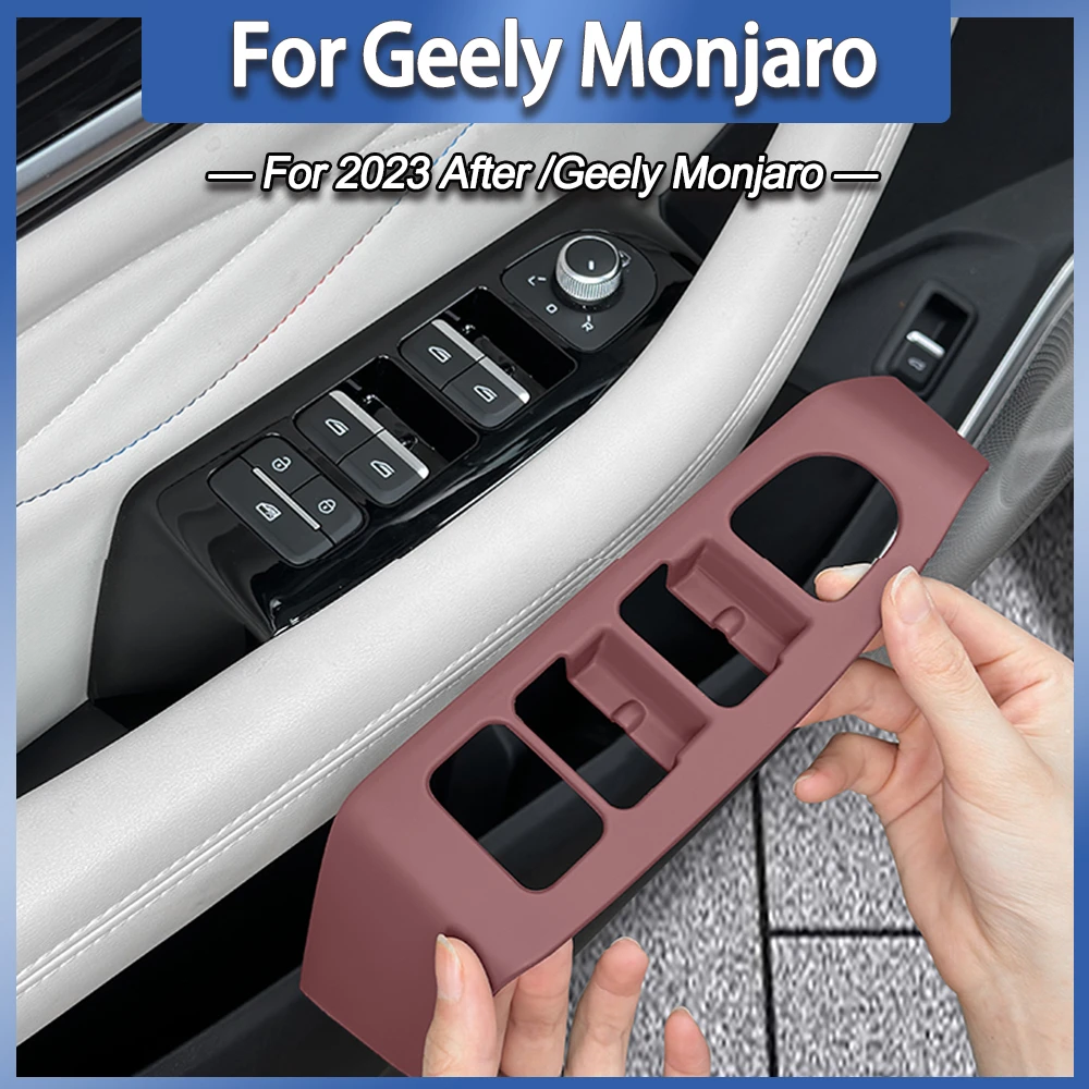 

For Geely Monjaro 2023 2024 Car Window Lifting Panel Four Door Window Protection Sticker Interior Decoration