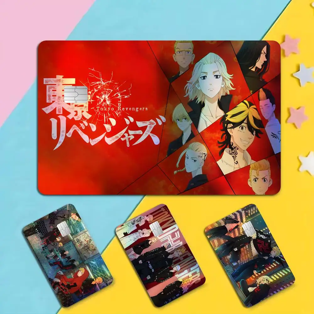Tokyo R-Revengers AnimeS Laser Sparkle Bank Card Stickers Universal DIY Craft Decor Accessories