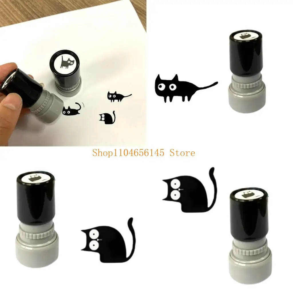 Decorative Stamp Scrapbooking Background Stamp Kitten Animal Theme Stamp for Scrapbook Card Making Journal Planner Album