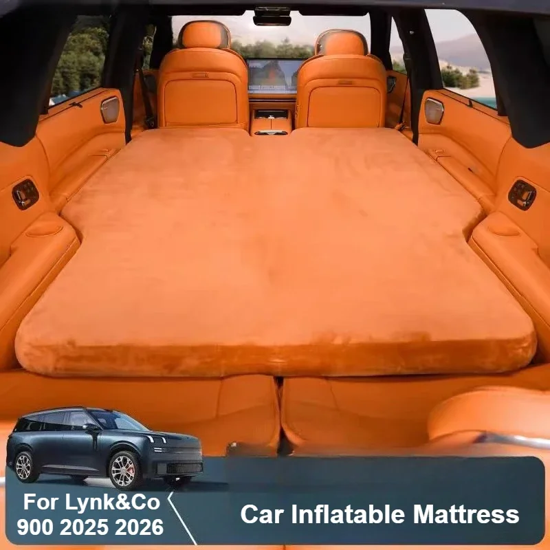 

For Lynk & Co 900 2025 2026 Car Inflatable Mattress Suede for Second and Third Row Trunk Travel Sleeping Pad Car Accessories
