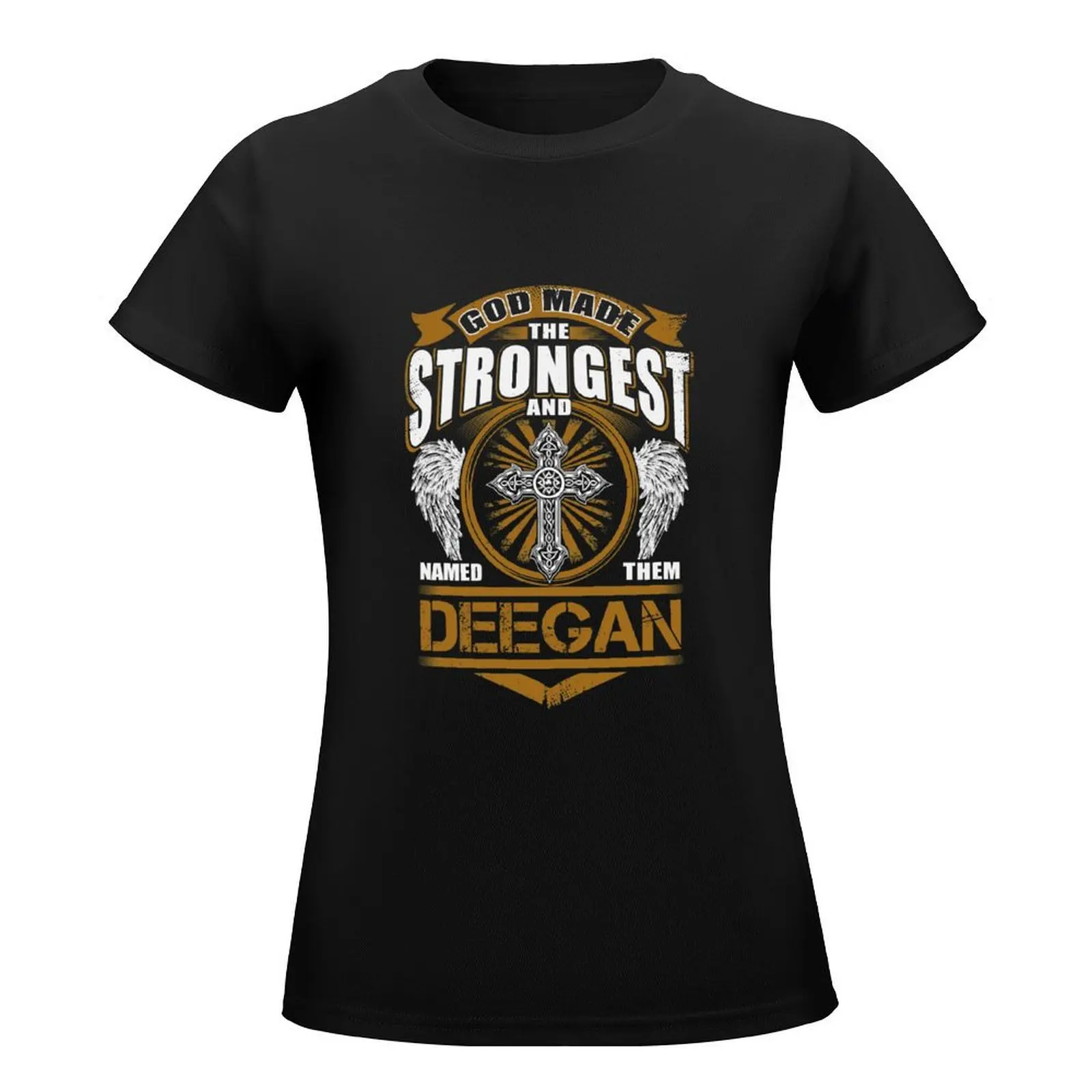 Camiseta con nombre Deegan-God Found strengthes y les llama Deegan Gift Item, ropa vintage, camisetas lisas para mujer