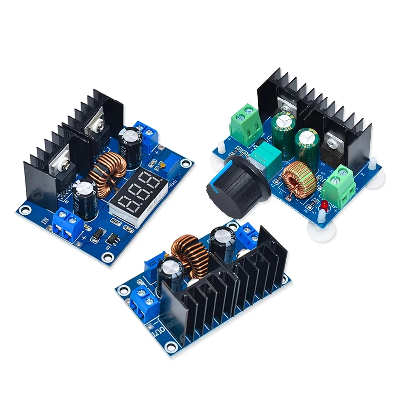 XL4016E1 DC 電圧低減モジュール出力調整可能な 8A 電圧レギュレータ付き DC-DC ハイパワーレギュレータデジタルディスプレイ付き