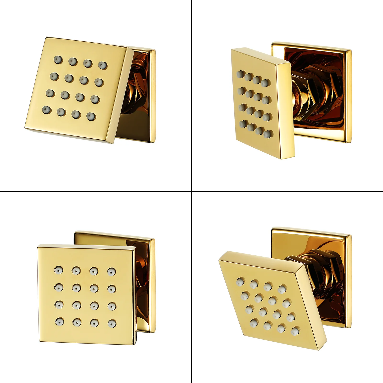 Newly Luxury Brass Body Sprays Round Shower SPA Massage Jets Concealed Bathroom Shower Sprayer Head Faucet Accessories - view 2