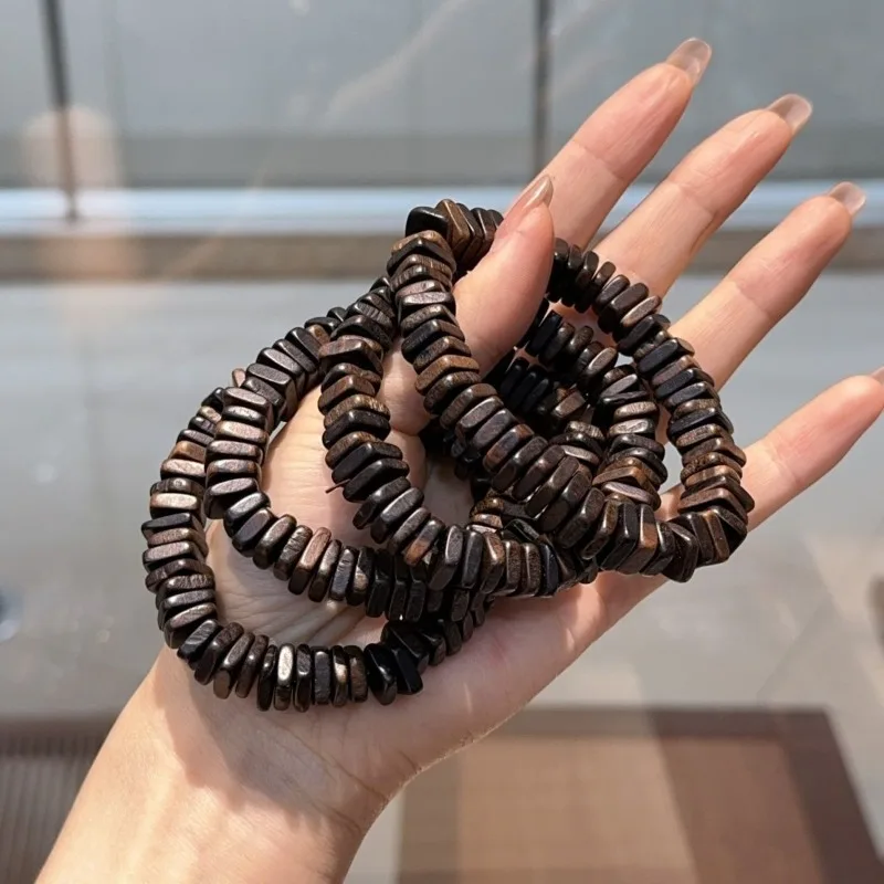 Agarwood Bracelet Bracelet, Natural Old Material Tablet Beads, Tablet Beads with Fragrance Wenwan