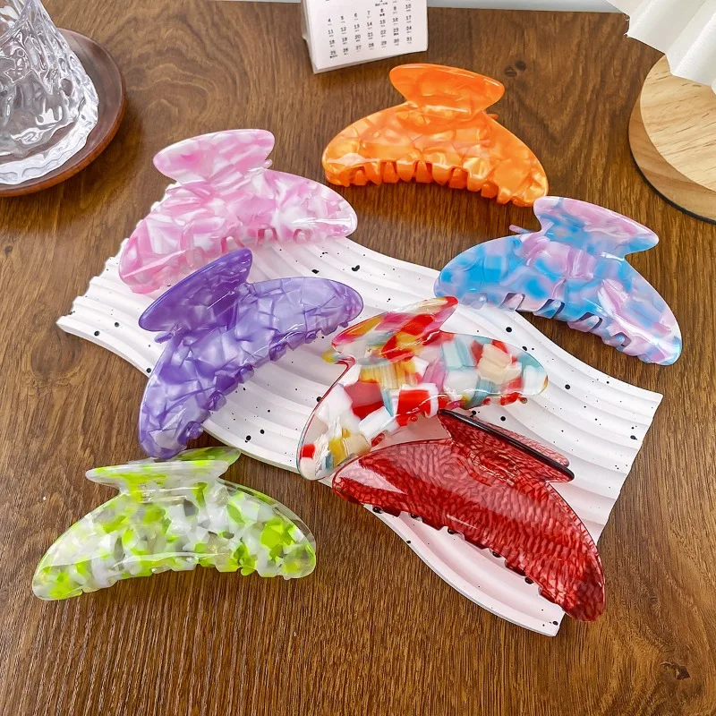 

10.5cm Fashion Korean Large Hair Claw Clip Acetate Material Simple Chic Updo Hair Clip