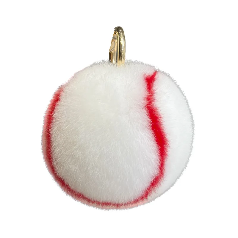 

New Cute Little Baseball, Real Otter Rabbit Hair Baseball, Car Keychain, Plush Ball, Book Bag, Hanging Decoration, Cute Keychain