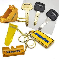 For komatsu pc -7 -8 787 Ignition Key With Bucket Key Chain Excavator Heavy Equipment Keychain F0001