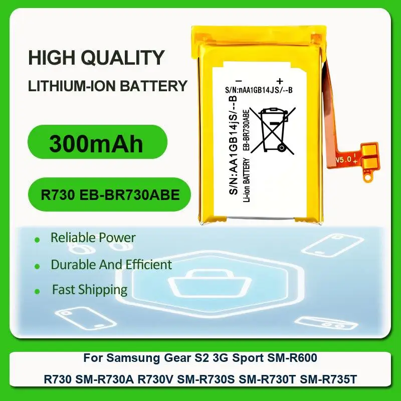 Battery For Samsung Galaxy Watch 3 45MM SM-R840 R845 SM-R845F Gear Active SM-R500 S2 3G Sport SM-R600 R730 SM-R730A R730V