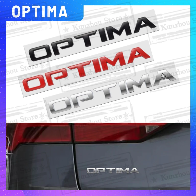 1PCS Metal For Optima K5 GT Line Logo Emblem Car Rear Trunk Sticker Body Sign Badge Letter Decoration Styling Accessories