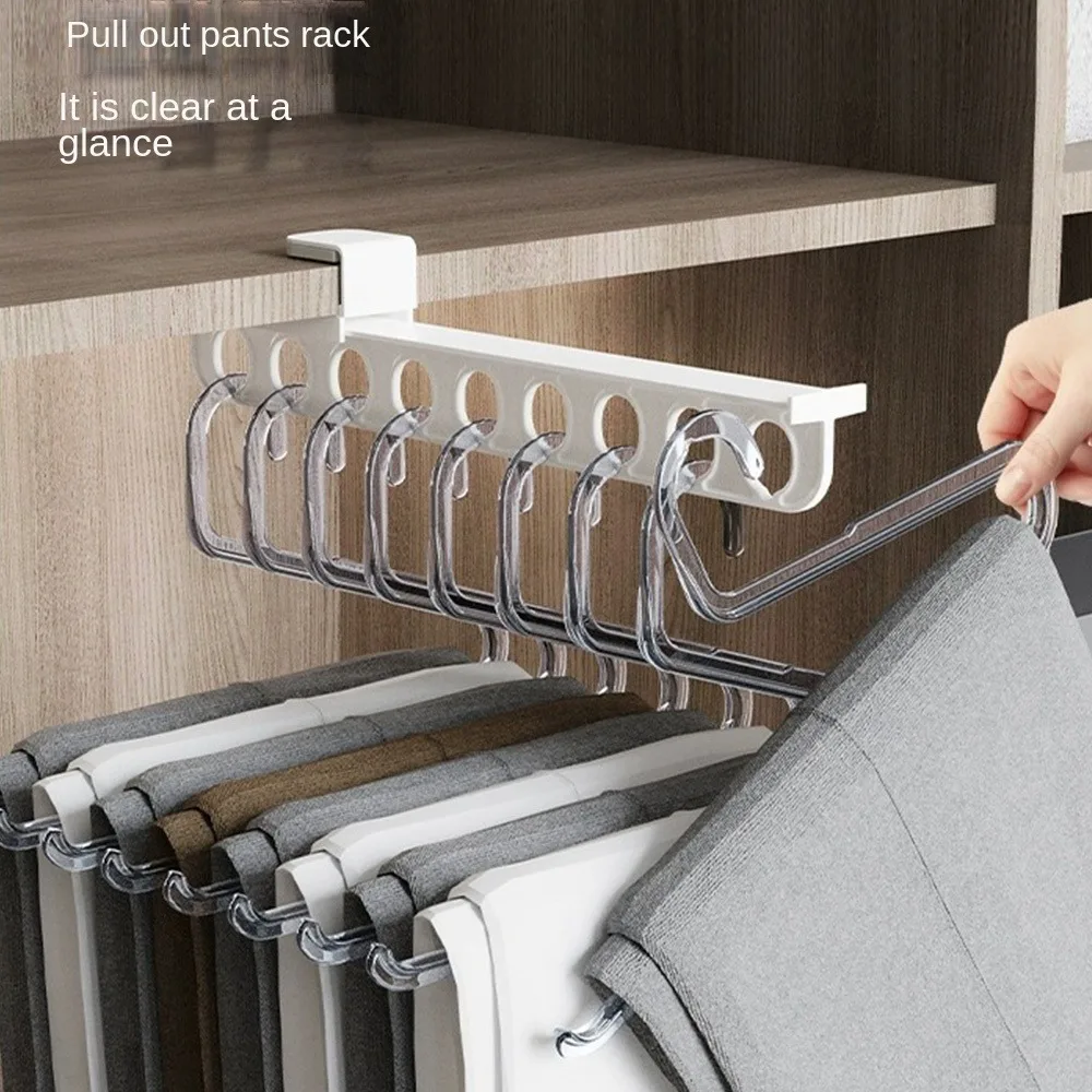 Multifunctional Folding Hanger Folding White/Grey Wardrobe Storage Organiser Portable Multi Hanging Storage Hanger Home view 4