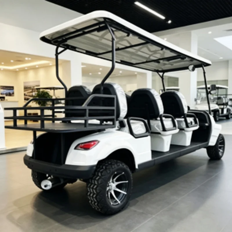 

Club Car 6 Seater Electric Golf Cart Street Legal Golf Buggy Trolley Affordable Prices Bumper 10-Inch Road Tires (Steel Rims)