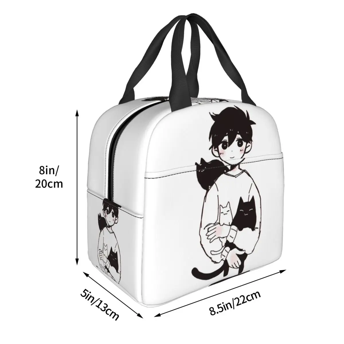 Omori Sunny And Mewo Insulated Lunch Bag for Women Children Portable Food Boxes Thermal Lunch Box Tote