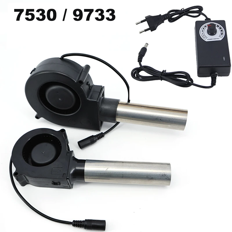 

7533 9730 Вентилятор для барбекю 220 В Маленький вентилятор с продувочным двигателем и регулируемой скоростью для сбора воздуха Инструмент для приготовления пищи Вилка США/ЕС Ручной барбекюR