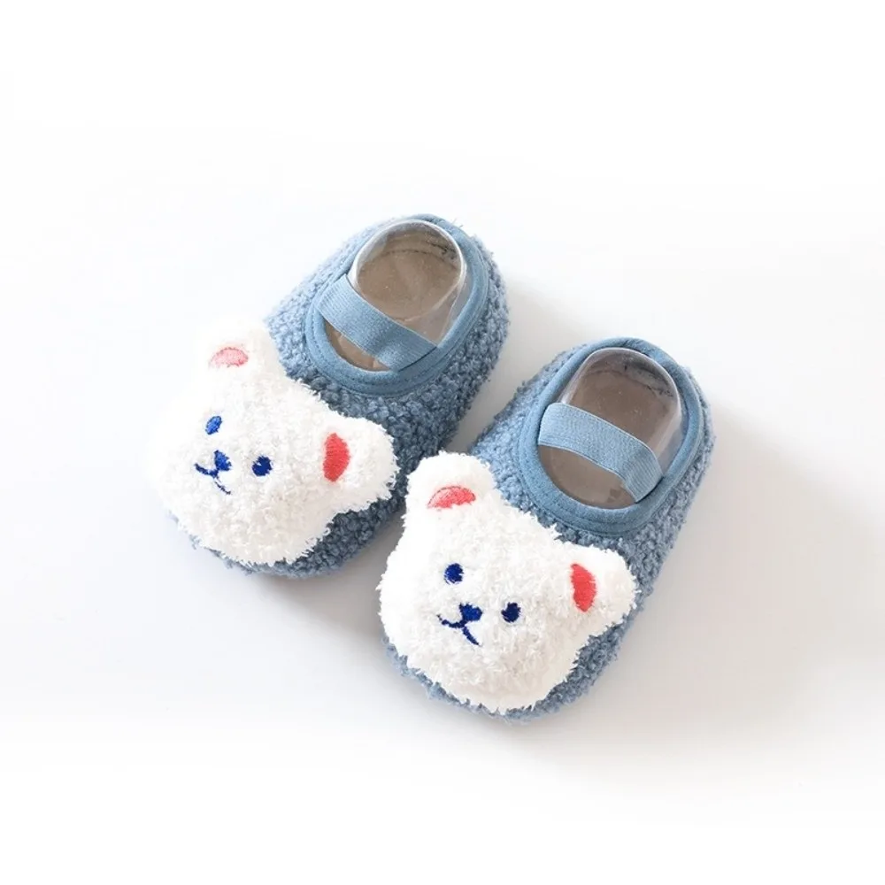 

New Winter Warm Slippers Cute Cartoon Bear Soft Infant Floor Socks Anti-slip Footwear Toddler Shoes