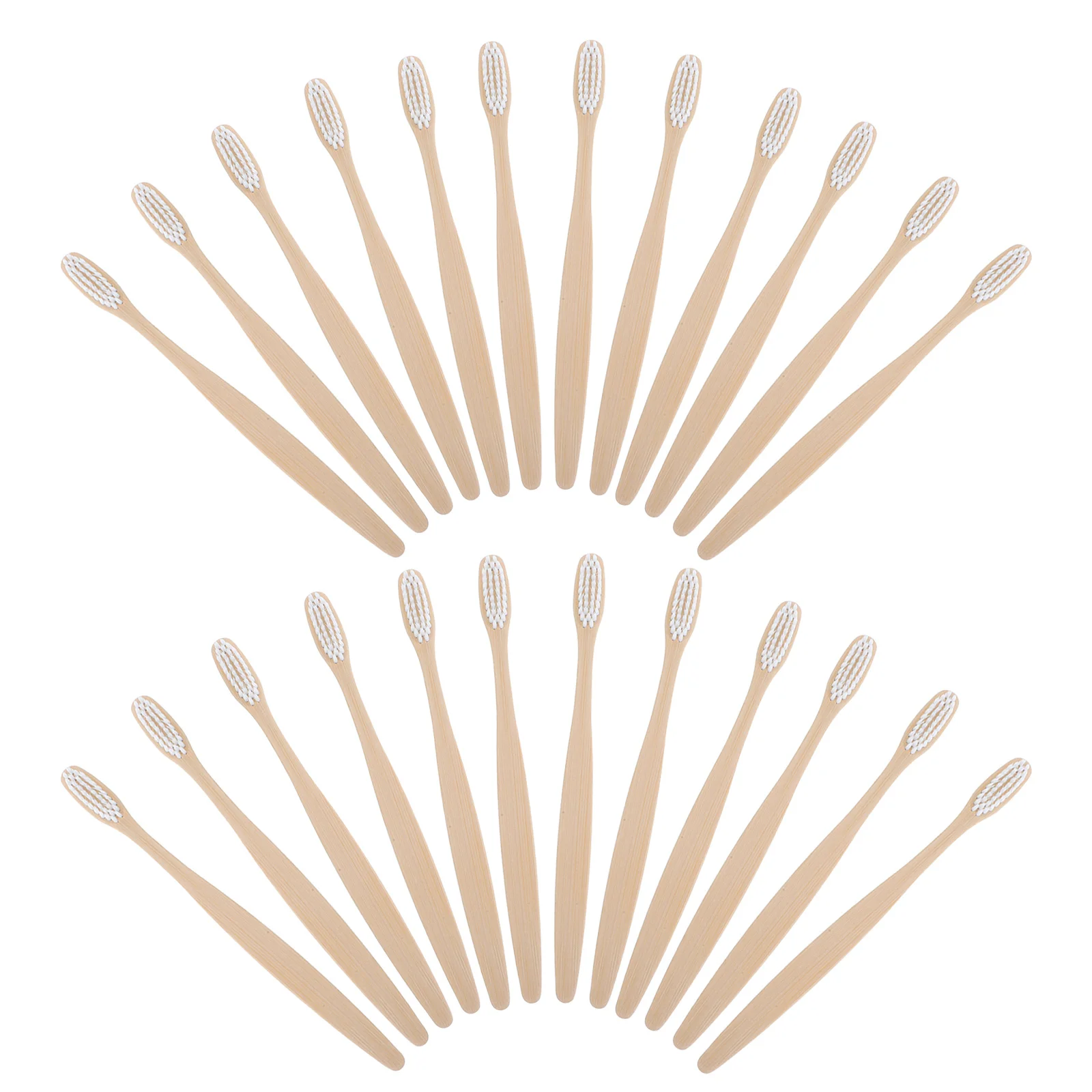 24 قطعة فرشاة أسنان مصنوعة من خشب الخيزران فرشاة بيضاء ناعمة للاستخدام المنزلي والفنادق والسفر فرشاة أسنان من الخيزران فرشاة أسنان منزلية #1