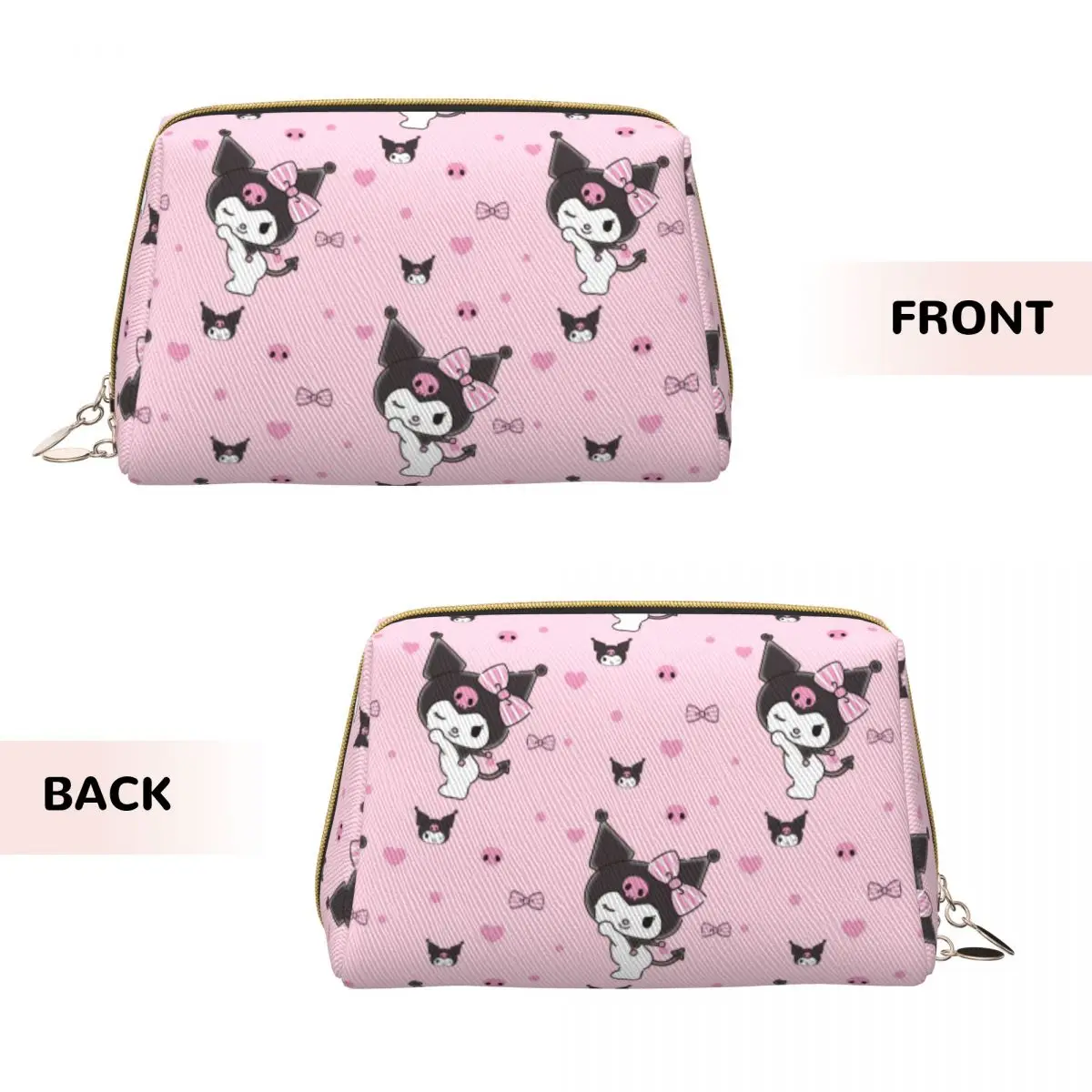 Kawaii Kuromi Makeup Bag Fashionable Large Capacity Cosmetic Bags Accessories Women Zipper Toiletry Case