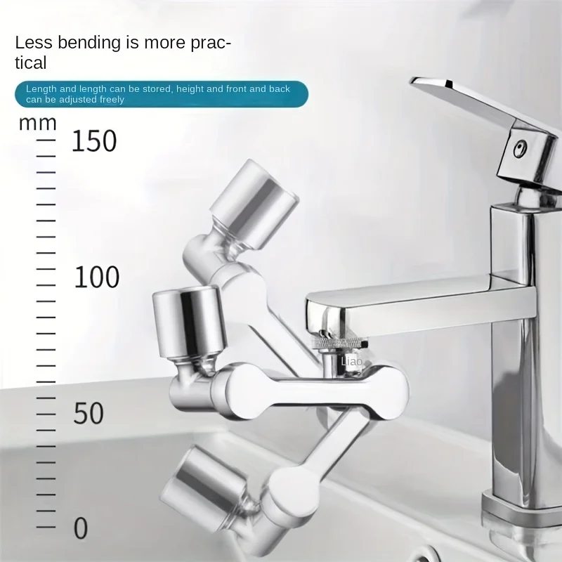 Universal faucet withrotatablewateroutletextended water nozzlefoaming device, universaljointsplashproof faucet mechanicalarm