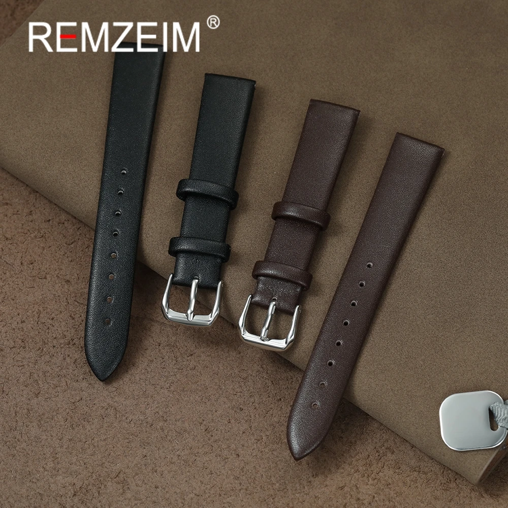 Weiches Uhrenarmband aus Kunstleder, 16 mm, 18 mm, 20 mm, 22 mm, lässiges, einfaches Armbanduhrenarmband mit silberner Dornschließe