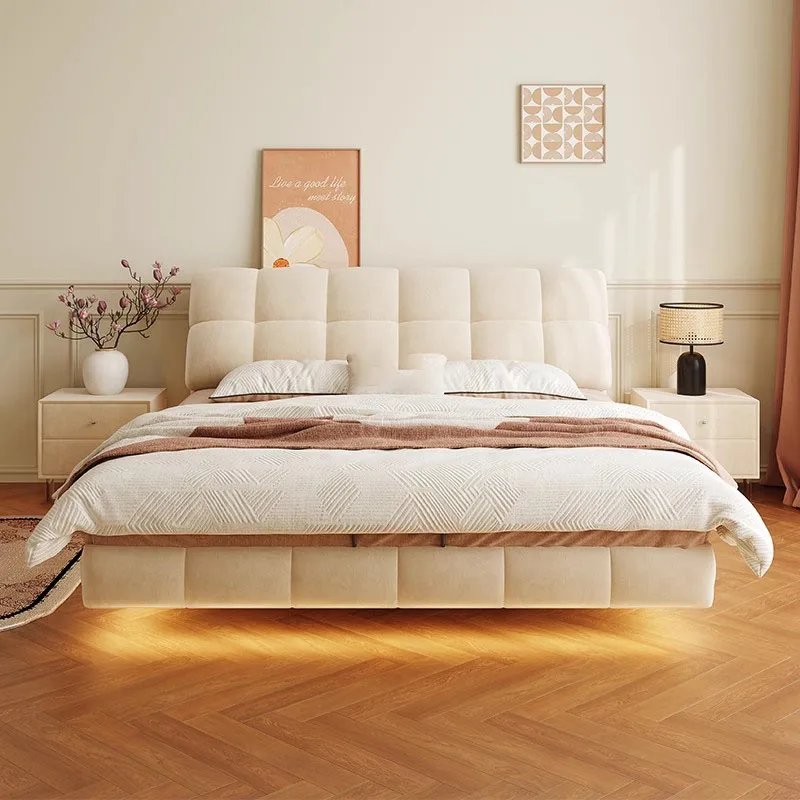 Queen Inflatable Massage Bed Storage Headboards Sun Tatami Sleeping Leather Girls Frame Massage Bed Full Castle Modern Furniture