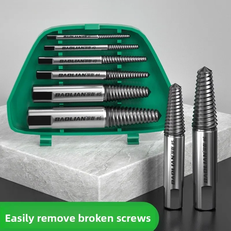 Broken Screw Extractor Set, Reverse Thread Stripped Bolt Remover Kit Damaged Screw
