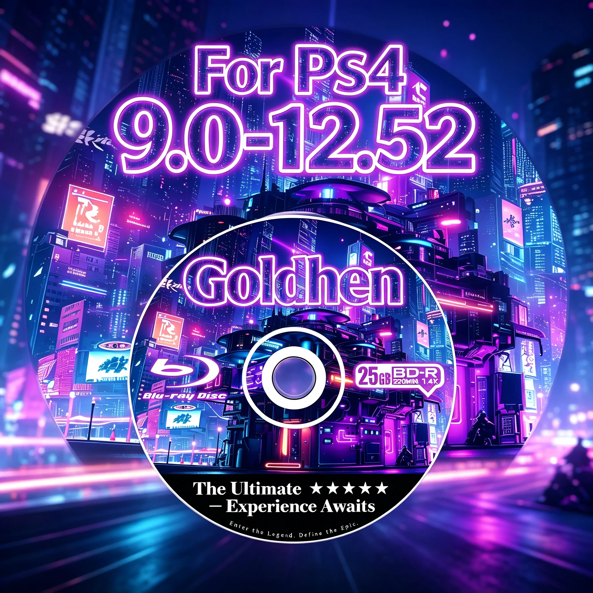 GoldHEN for PS4 Jailbreak Disc V9.0-12.52 Collector’s Edition CD 1-Click Boot Tool Supports FW 9.0–13.52 Homebrew Backup Loader