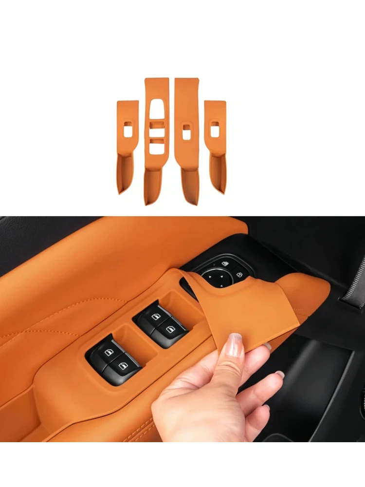 

Car Window Glass Lift Silicone Protective Pad Fit for Haval H9 2024-2025 Auto Four-door Storage Box Car Interior Accessories