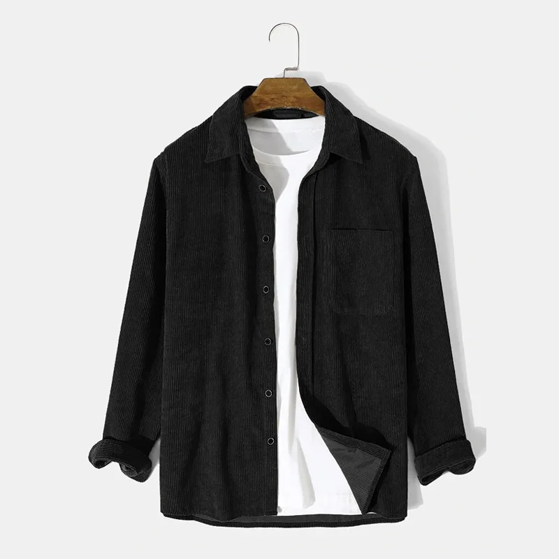 

Мужские рубашки с отложным воротником, кардиганы, однобортные блузы, повседневная комбинированная верхняя одежда, свободная весенняя одежда с карманами на пуговицах