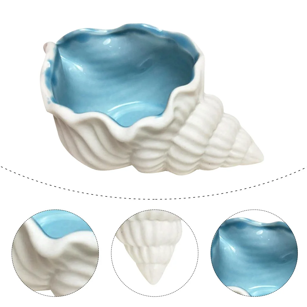 

Attractive Ceramic Conch Jewelry Box Organizer Storage Dish Excellent Craftsmanship Female Friends Gift Jewelry Box