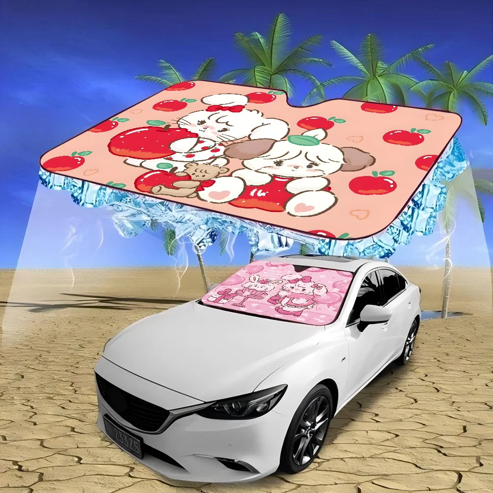 Mikko Anime Cartoon Car Sunshade Front Window Cover Windshield Sun Shade Car Visor Protection Interior Accessories