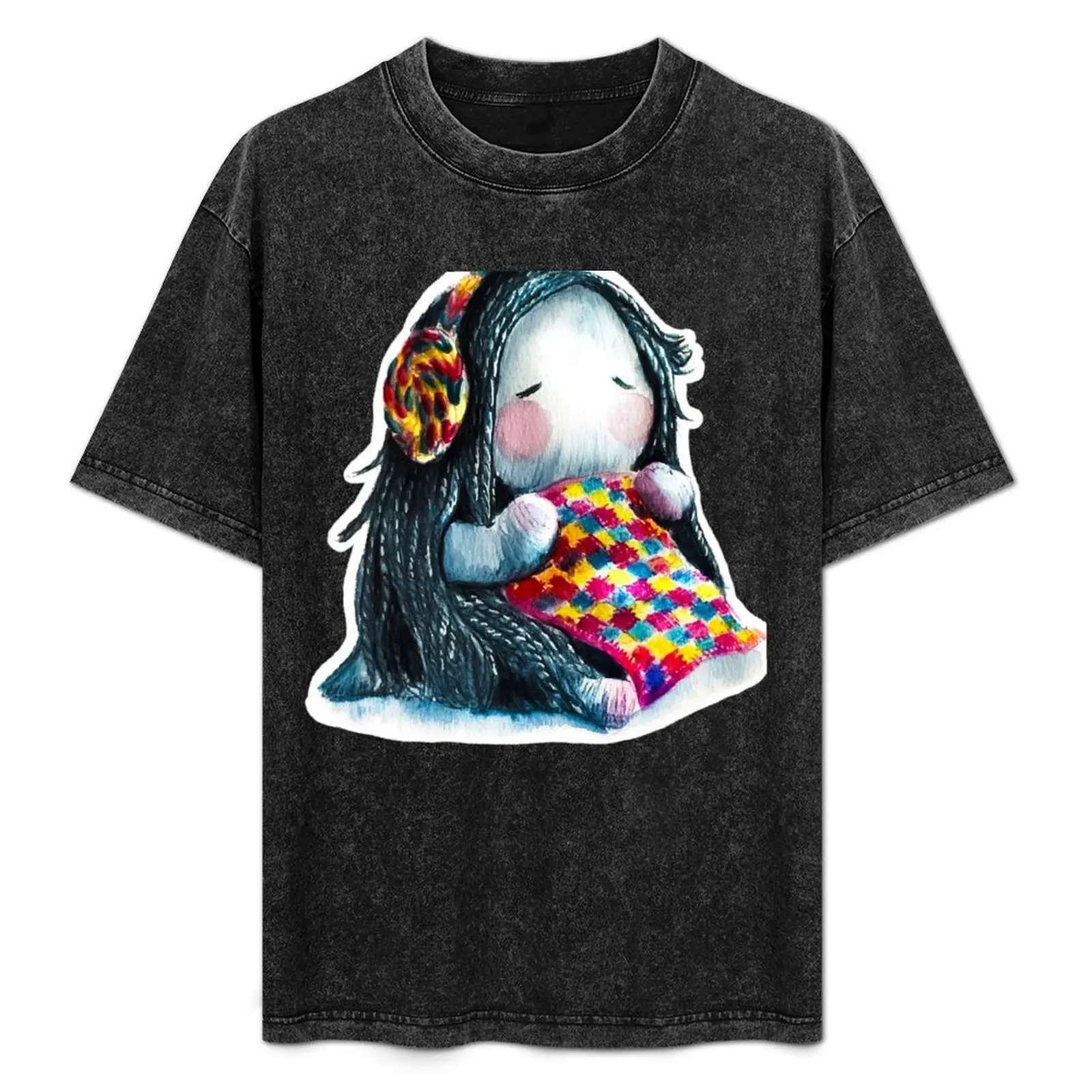 

S-Knot Illustration - Colorful Yarn Creature with Headphones, Perfect for Yarn Enthusiasts and Whimsy Lovers T-Shirt