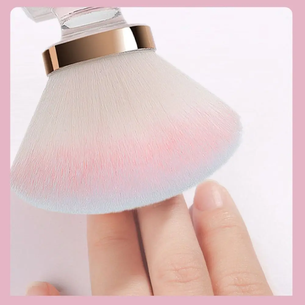 Portable Rose Shape Powder Blusher Brush Cosmetic Tools Dust-proof Nail Cleaning Brush Manicure Nail Art Makeup Brush Makeup