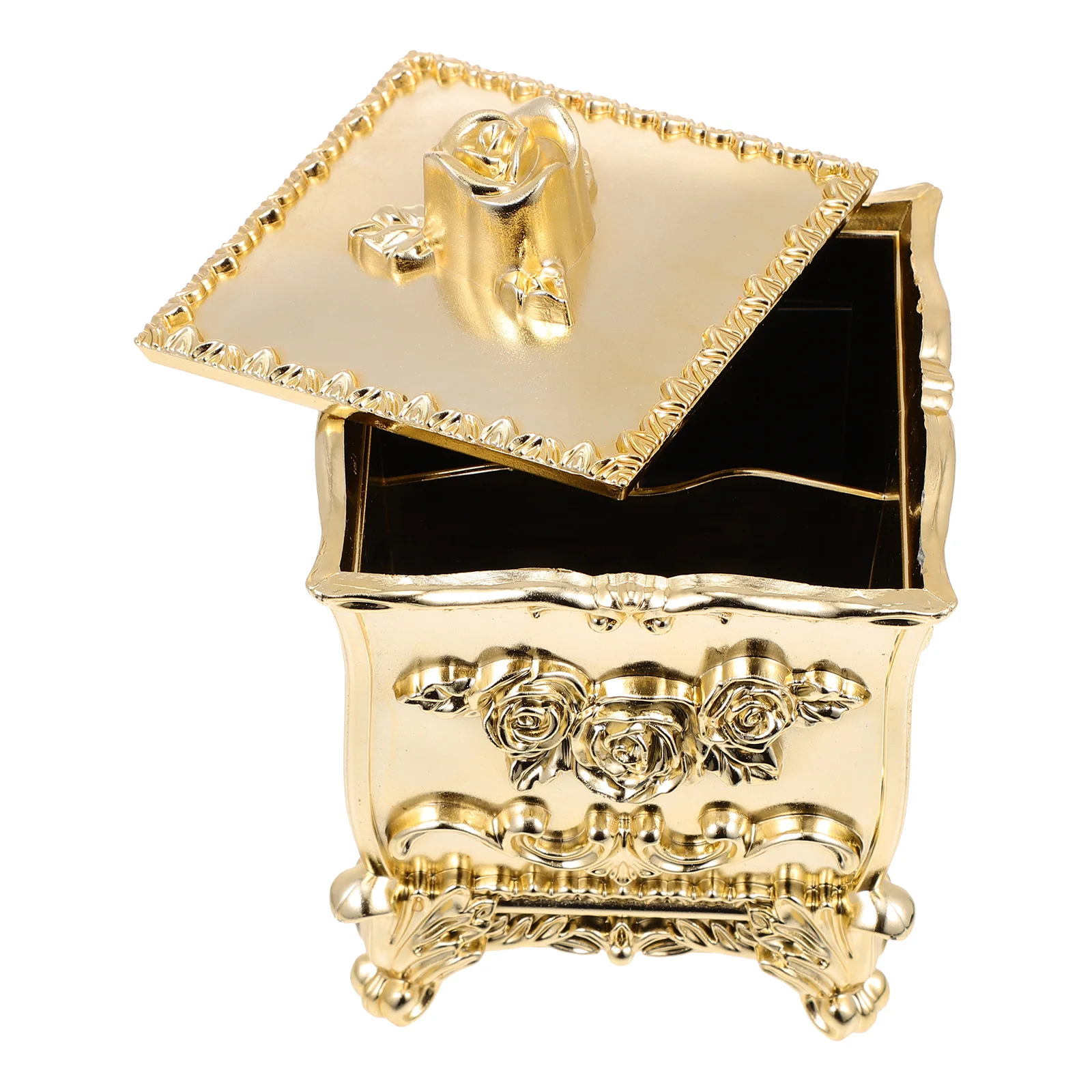 

Embossed Cotton Pad Storage Box Dustproof Lid Makeup Sponge Holder Small Organizer Ideal for Bathroom Counter Desktop