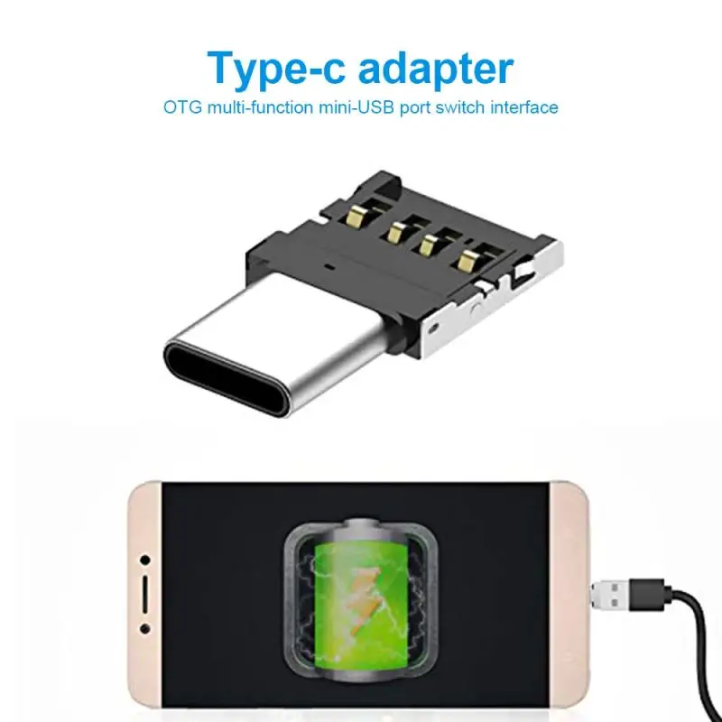 Adaptador USB tipo C USB-C macho a USB hembra conector de datos interfaz de microtransferencia para Android Macbook