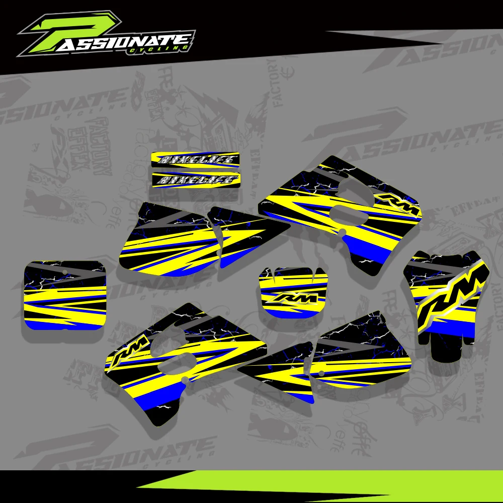 For Suzuki RM 125 250 RM125 RM250 1993- 1995 Graphics Background Decals Stickers Motorcycle Protector Stickers Custom
