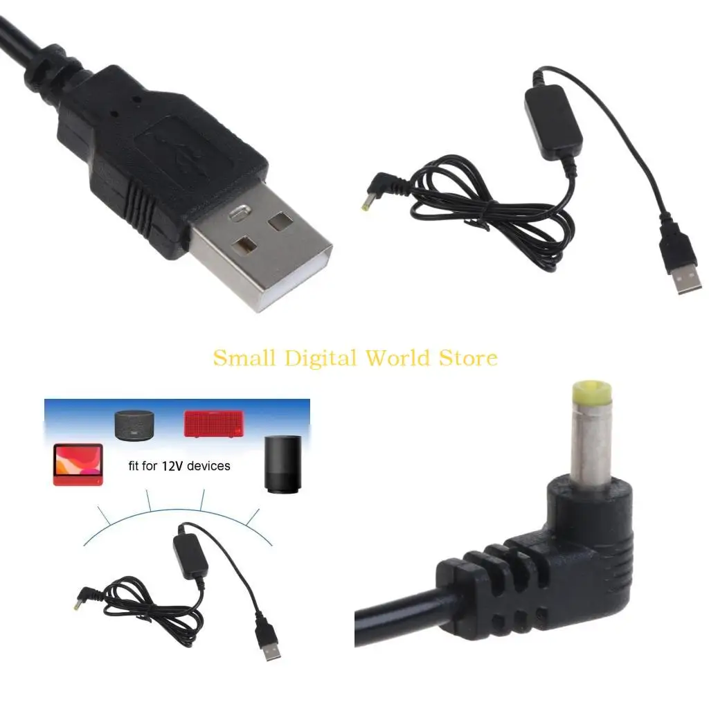 77UB USB Power Boost Line for DC 5V to DC 12V Step UP Module Adapter USB Converter Cable 4.0mm x 1.7mm Plug Accessories