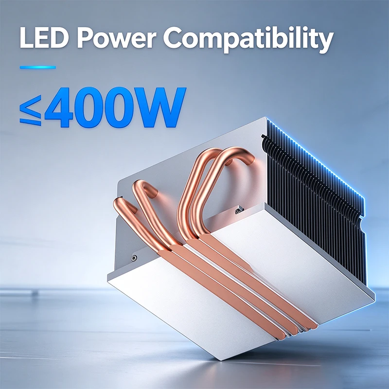 Extended LED Beads Lighting Fixtures stage Lights Spotlight COB Light Heat Sink Adaptation Power Consumption ≤ 400W 4 Heat Pipes