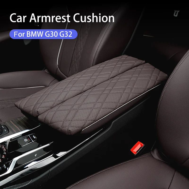 PU Leather Car Armrest Box Cover Cushion Center Console Armrest Protector Pad For BMW 5 Series G30 G32 6GT 2018-2023 Accessories