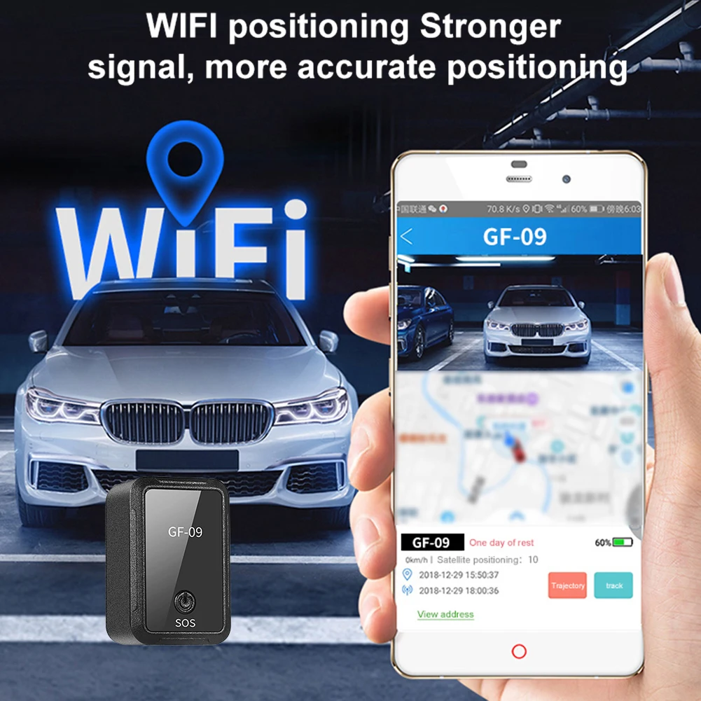 5-1pcs GF09 GF-07 GPS Tracker Smart Tracker Car Tracking Device Strong Magnetic Anti-theft WiFi LBS AGPS GPS Locator for Vehicle