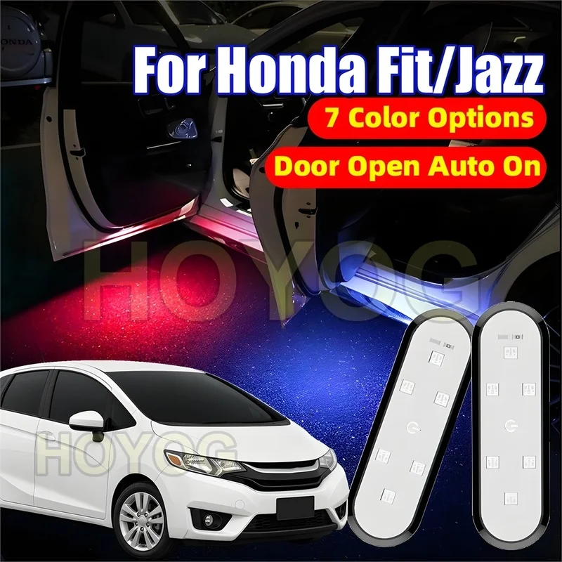Fit for Honda Fit/Jazz 2013-2020 Wireless Car Door Welcome Lamp for Puddle Lighting powered by a USB Rechargeable Battery