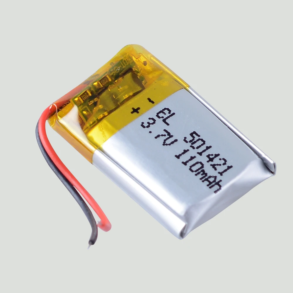 501522 501421 3.7V 110mAh Lithium Polymer LiPo Rechargeable Battery For Mp3 PAD E-book GPS Bluetooth pen Headset Headphone