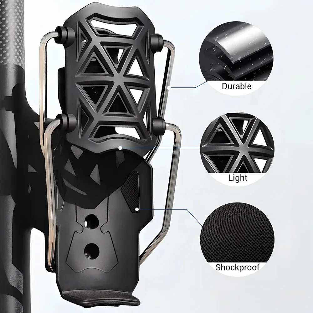 360° Rotation Bike Cup Holder Universal for MTB Road Cycling Motorcycle Motorbike Adjustable Handlebar Mount Water Bottle Cage image 3