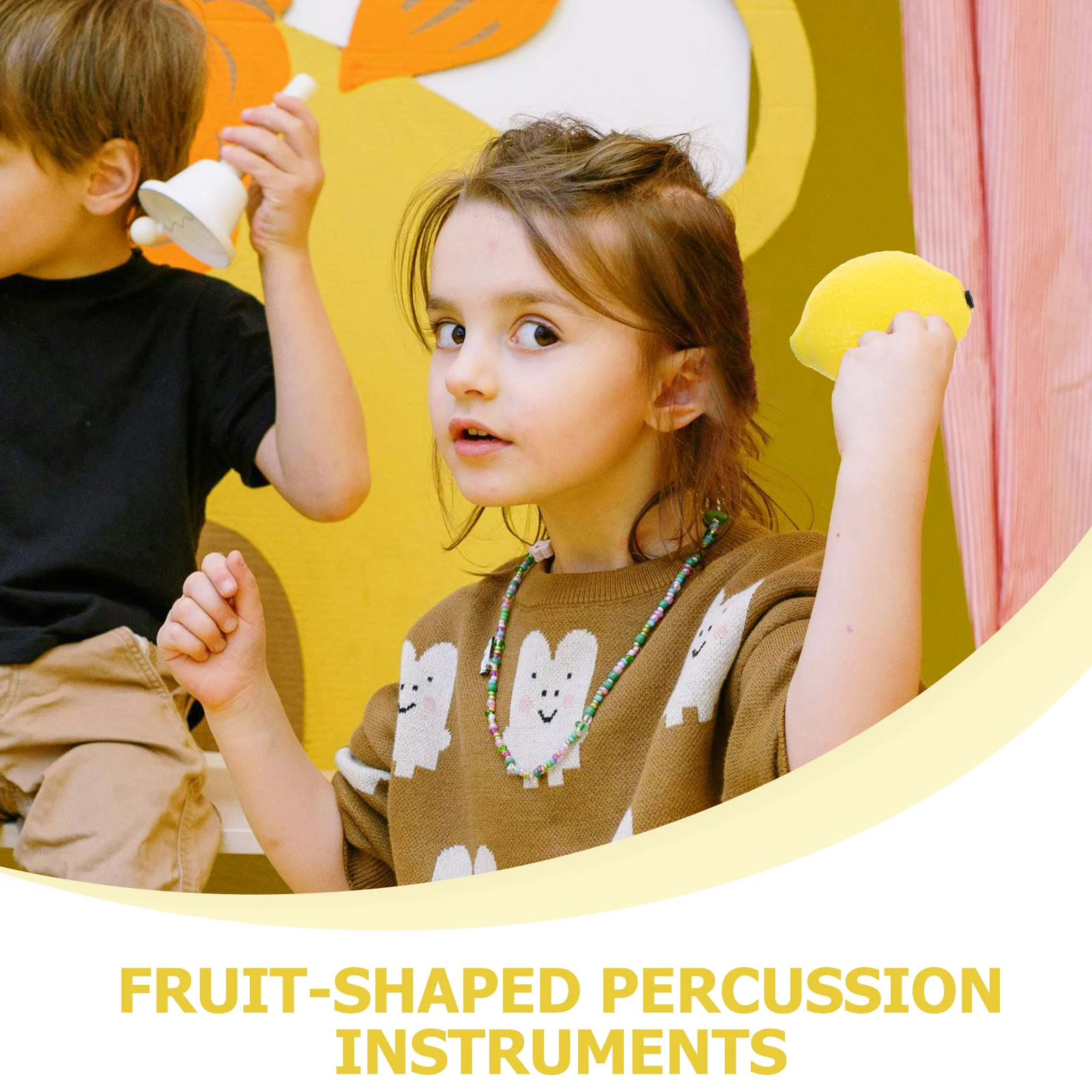 Instrumentos de arena y fruta, juguetes musicales para niños, instrumento Musical para bebés tempranos, ayuda para enseñanza de aprendizaje, juguetes de percusión para bebés