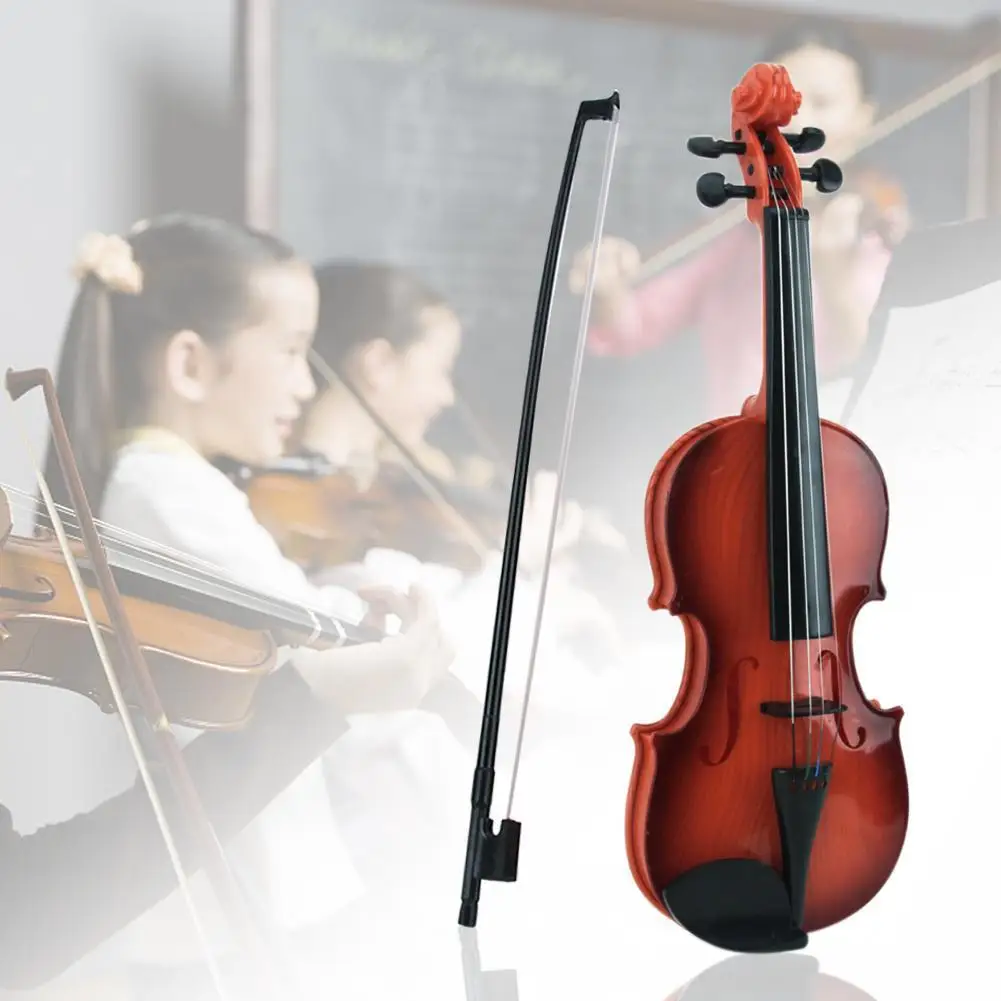 Acoustic Violin Toy Adjustable String Simulation Musical Instrument Educational Toy Kids Children Violin for Beginners Gifts