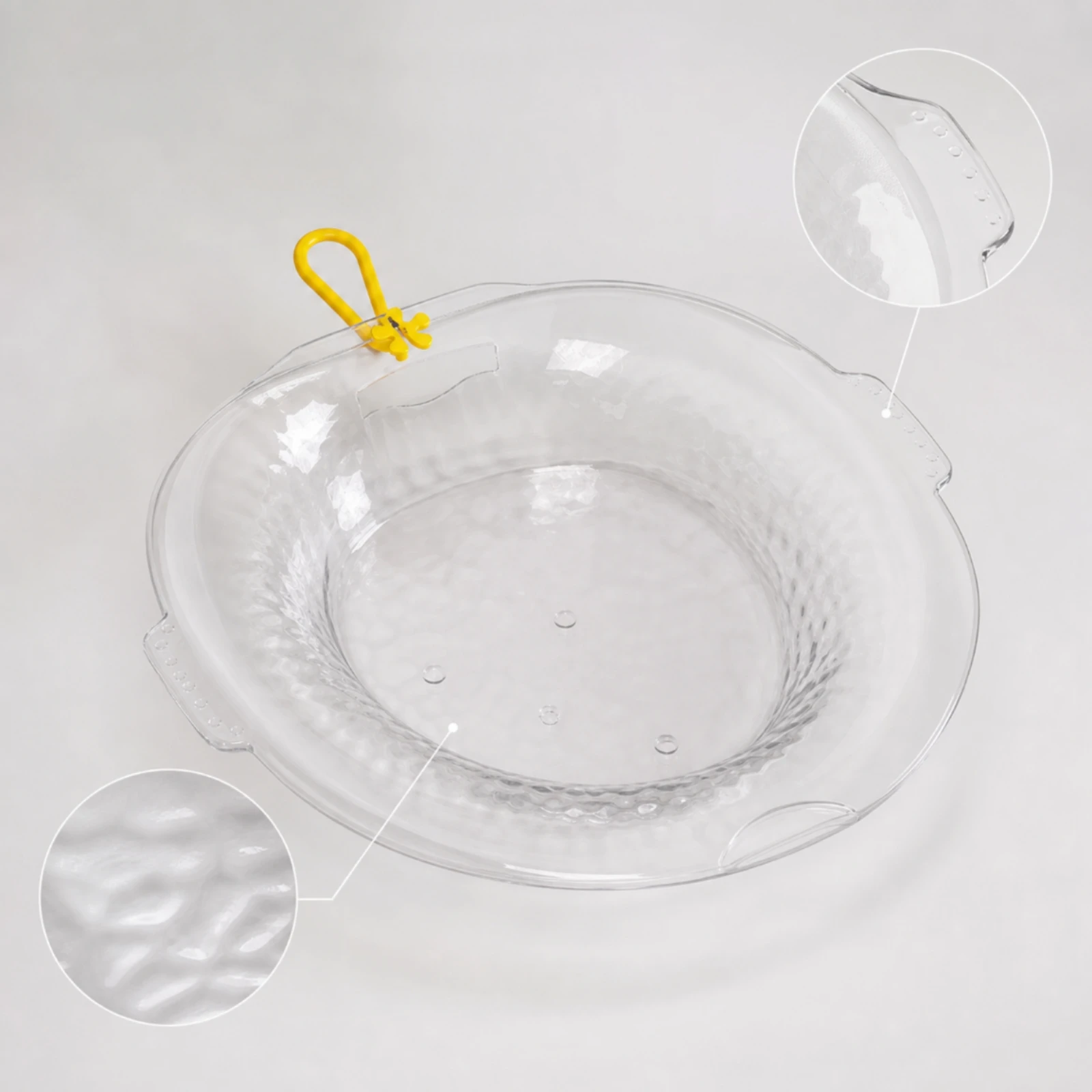 Sitz Bath with Hanging Loop Transparent Toilet Sitz Bath Plastic Oval for Postpartum Mothers, Feminine Hygiene