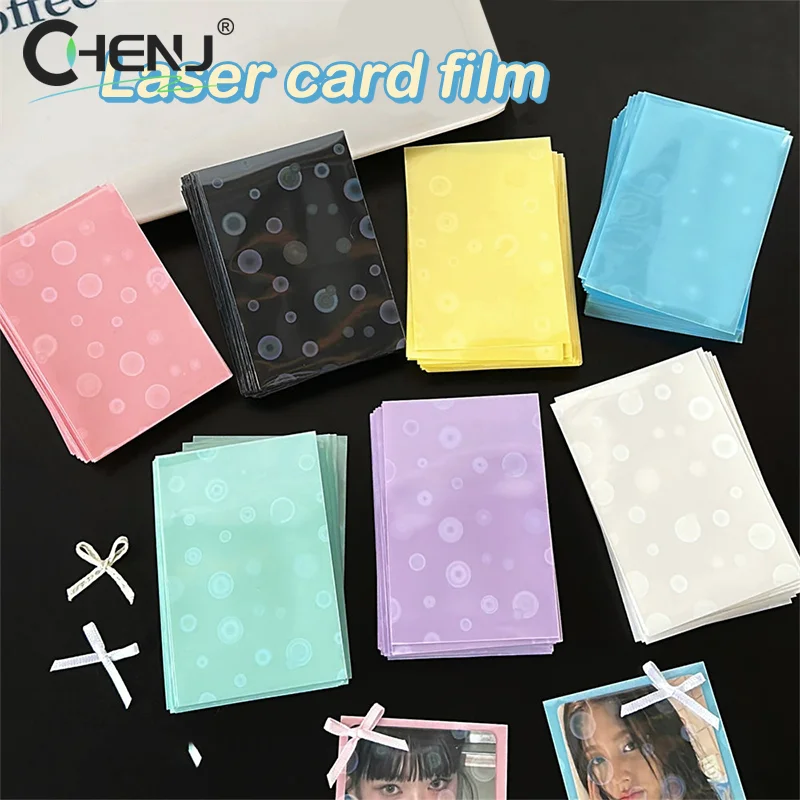 10Pcs Cartoon Album Colorful Photo Card Holder Photocard Sleeves Photo Anti-scratch Card Protective Case Train Ticket Card Album