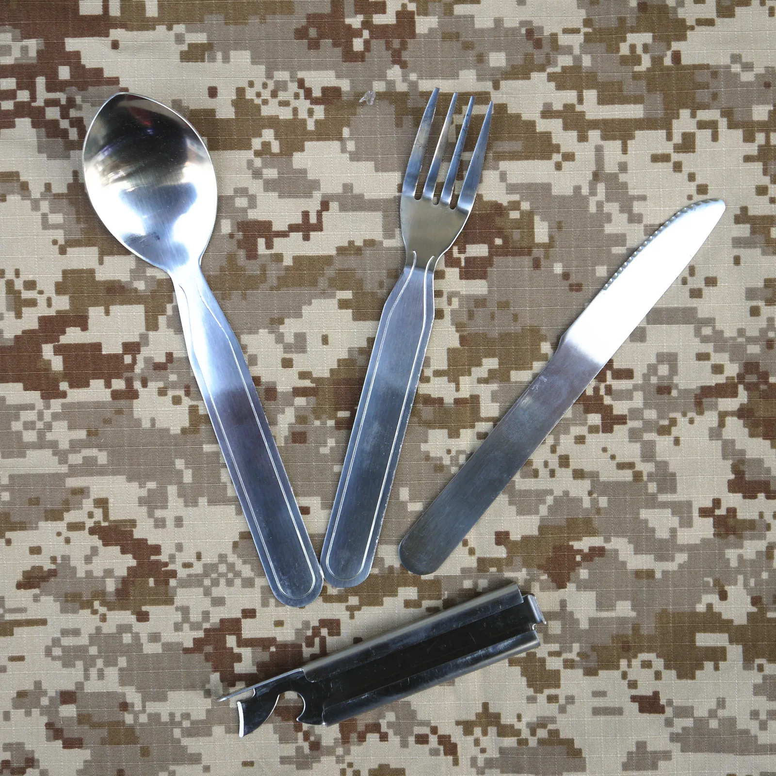 4Pcs Portable Outdoors Tools Stainless Steel Tableware Set Fold Knife Utensil Spoon Fork Dinnerware Camping Cooking Flatware