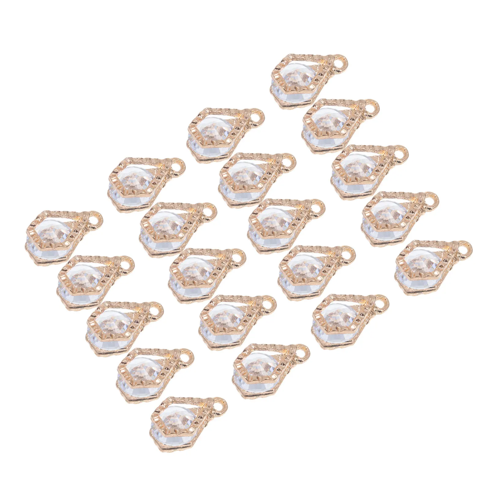 

20pcs Crystal Alloy Jewelry Charms Creative Bracelet Pendants Diy Earrings Accessories Necklace Making Supplies Unique Crystal