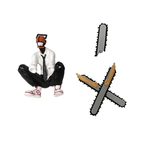 Chainaw Man Denji Hình anime, Denji Power Action Hình, 1560 người đàn ông cưa máy Denji Costurine, người lớn Bộ sưu tập Model Doll Toy, 19cm 6 Lính cứu hỏa Playmobil bán hàng chính - 3