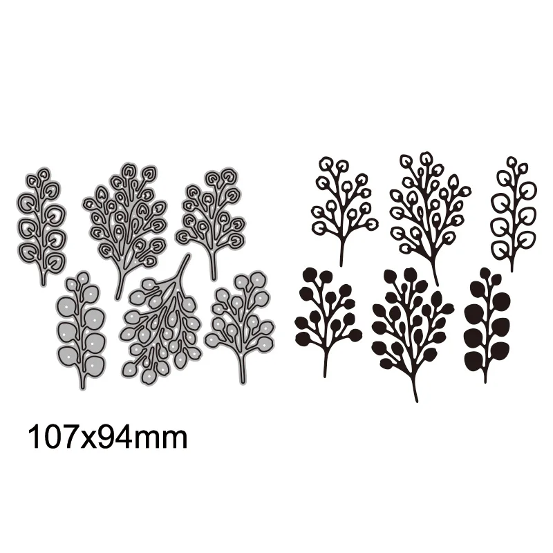 6Pcs Leaves Metal Cutting Dies For DIY Scrapbook Cutting Die Paper Cards Embossed Decorative Craft Die Cut New Arrival